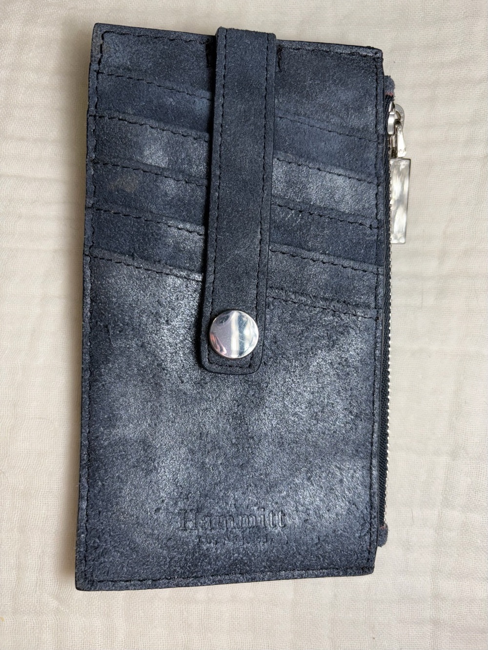 Hammitt 210 West ID Wallet Blue Suede - Picture 2 of 6